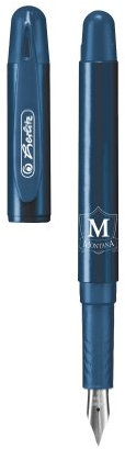 Herlitz 10087203 Füllhalter Model Montana III, M-Feder, Farbe blau