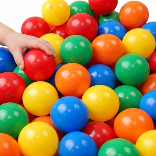 LittleTom 6000 Bälle für Bällebad – Bunte Plastikbälle für Bällchenbad, Hüpfburg & Laufstall – pädagogisches Babyspielzeug – sicher, weich & langlebig Geschenkidee