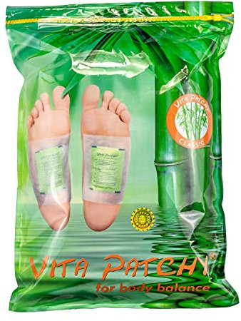 100 x Vita Patchy® Vitalpflaster Gold mit hochwertigem Turmalin Fusspflaster Bambuspflaster Foot Pads