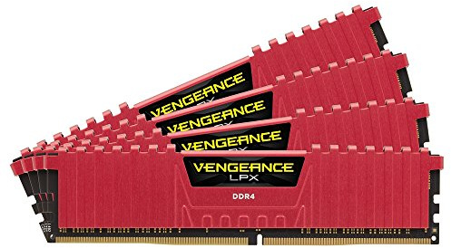 Corsair Vengeance LPX Memorie per Desktop a Elevate Prestazioni, 16 GB (4 X 4 GB), DDR4, 2133 MHz, C13 XMP 2.0, Rosso