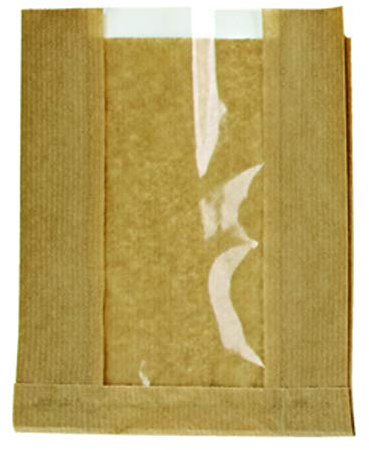 Packnwood Sac en papier Kraft avec fenêtre (plusieurs tailles), 11.02 x 7.08 x 2.75, marron, 1000