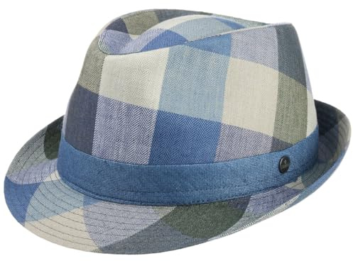 LIERYS Payato Checks Trilby Hut Fedora Made in Italy Damen und Herren Frühling Sommer