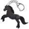 Miniblings Pferd Rappe Hengst Schlüsselanhänger Araber Fell Pony - Handmade Modeschmuck I Anhänger Schlüsselring Schlüsselband Keyring - Pferd Rappe Hengst