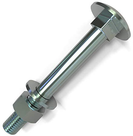 50 Stück Schlossschrauben M10 x 130 Flachrundkopfschrauben + Muttern und U-Scheiben Länge 30-200mm Auswahl: 50x M10x130