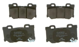 Bosch BP2037 - Brake Pads Car Rear Axle - Bosch Quality - Reduced Noise and Dust - ECE-R90 Certified - Copper-Free - 1 Set of 4 Pads