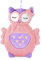 750ml Hot Water Bottle with Plush Owl Cover (Pink)