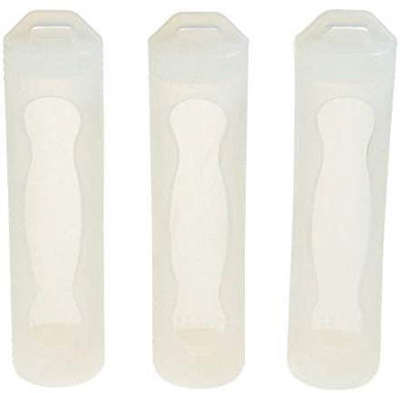 Armerah 18650 eCig Vape Battery Protective Case Cover Sleeve Silicone Rubber 3 Pack Opaque