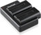 Blumax 2X Akku NP-F550 / NP-F750 2400mAh + Slim Dual Ladegerät | kompatibel mit Sony NP-F970 NP-F960 NP-F990 für Blitzgeräte Videoleuchten Fieldmonitore