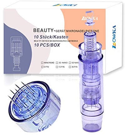 BOWKA 12 Pins Agujas Cartucho Eléctrico Microneedling Pen Derma Pen 10 Unidades de cartuchos de repuesto Patrulla(bayoneta de 12 pines)