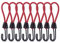 Outdoor Bungee Cords with Hooks - 8pcs Tent Elastic Rope Buckle Hook Spiral Hooks for Camping,Tent Tarp,Advertising Banners (red)