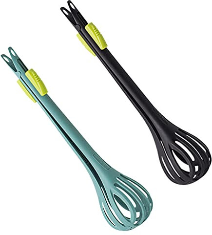 Cabilock 2pièces Pincettes Alimentaires Multi-usages Pour Fruits Et Crèmes Pinces à Fruits Robustes Batteurs à Créatifs Noir Et Vert