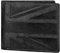 Portefeuille Hudson & James London en cuir véritable vieilli avec poche zippée pour pièces de monnaie, porte-cartes de crédit et porte-monnaie à deux volets Motif Union Jack Noir