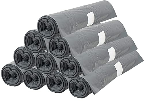 siwitec Müllsack 120 l in Grau, 10 Rollen à 10 Müllsäcke, extra stark, reißfeste Müllbeutel