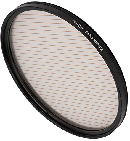 Annadue 82 Mm Blau/Golden Streak Anamorphic Effect Filter, Special Cinematic Effects Filter Optisches Glas, für Fujifilm, für , für Nikon, für Usw(Goldener Streifen)