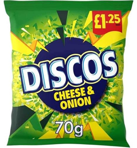 KP Discos Cheese & Onion Flavour 70g - Box of 16 (Price Marked)
