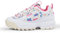 FILA Disruptor F Teens Basket, White-Pink Lemonade, 38 EU