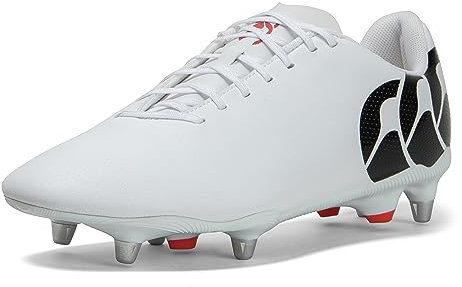 Canterbury Speed Raze Soft Ground Rugby Boots Homme Bottes, Blanc, 44.5 EU