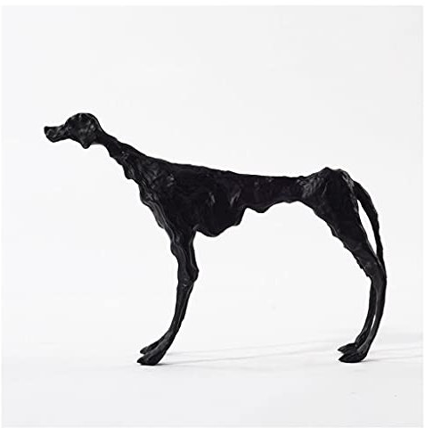 HASMI Schreibtisch deko Home Decoration Gusseisen Skulptur Home Möbel Abstrakt Schwarz Hund Handwerk Tier Statue Desktop Dekoration Decoración del hogar