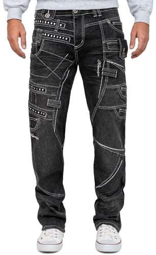 KOSMO LUPO Herren Jeans KM001-2-bans W34/L34