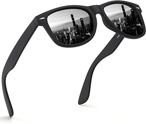 wearPro Sonnenbrille-Herren-Damen-Rund-Polarisiert Sonnenbrillen Runde Brille UV400 Schutz Retro Vintage Hippie Steampunk Sonnenbrille Unisex mit Metallrahmen Fahrerbrille v43
