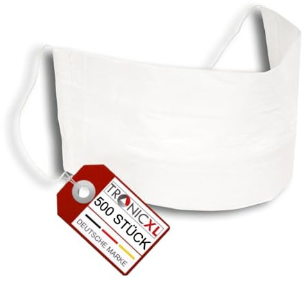 TronicXL 500 x Einweg Tissue Mundschutz Tissuematerial Atemmaske Gastro/Industrie/Gewerbe