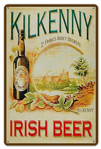 Kilkenny Irish Beer Retro Metallschild 20,3 x 30,5 cm Wanddekoration