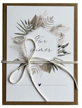 Geldgeschenk zur Hochzeit | Geschenkbox | mit Leinensäckchen und Garn | Hochzeitsgeschenk (Boho)