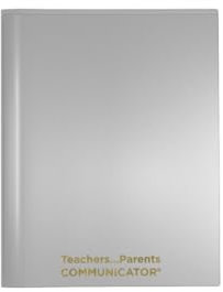 Nicky's Folders® English Communicator, Eltern-Lehrer-Ordner, patentierter reißfester, flexibler Kunststoff, 2 Innentaschen, 2 Außenhüllen, Papier in Briefgröße, einfarbig (24 Stück) (Metallic-Silber)