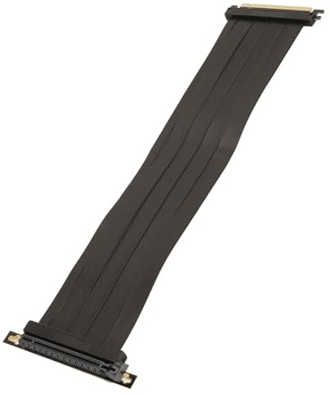 PCI-E 4.0-Riser-Kabel, Kompatibel mit RTX3090 RTX3080ti RTX3070ti, PCIe 4.0 X16 Hochgeschwindigkeits-Flexibler Extender-Karten-Erweiterungsanschluss 90-Grad-Adapter, 400 Mm Schwarz