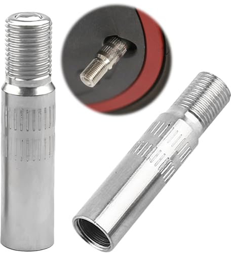 Mmgoqqt 2 Stück Ventilverlängerung Autoventil, 39mm Autoventil Verlängerung Adapter, Gerade Verlängerung der Ventilkappe mit Gewinde, Messing Ventilverlängerung für Scooter, Auto, PKW