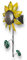 Crispe Home & Garden | Windspiel Gartenstecker Sonnenblume|Höhe 147 cm/Durchmesser Blume 38cm | Deko Gartenstecker | Gartendekoration Metall | Gartendeko Sonnenblume | Hochwertig und langlebig