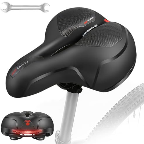 Fahrradsattel für Damen und Herren, Gel Fahrradsitz Ergonomisch Wasserdicht Fahrrad Sattel, Weicher, Komfortabel Atmungsaktiv Stoßdämpfend, für Cityrad Mountainbike Rennrad E-Bike