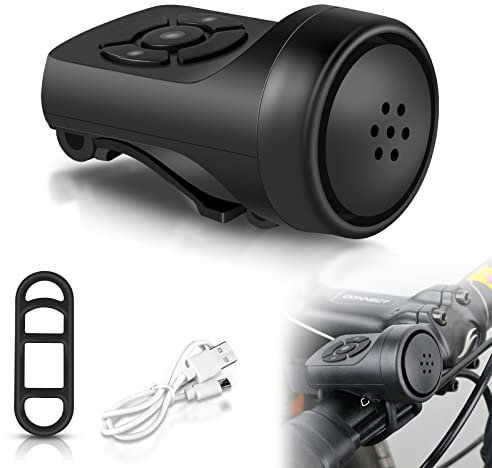 Fahrradklingel: Elektronische Fahrradklingel Mountainbike USB Wiederaufladbar 140 dB Elektrische Fahrradhupe, mit 4 Soundmodi wasserdichte Fahrrad Klingel Fahrradglocke für Kinder & Erwachsene