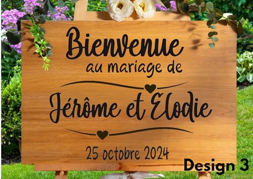 Stickers Personnalisés pour Panneau Mariage, Baptême... Panneau Bienvenue - Décoration de mariage et évènements - Accueillez vos Invités avec Style ! Fabrication Artisanale Française