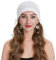 ZLYC Damen Chemo Turban Mütze Vorgebundenes Kopftuch Headwraps Leichte Hut(Kräuseln Weiß),Einheitsgröße