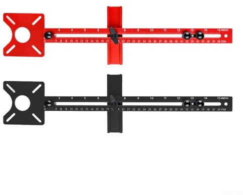 Aleación de aluminio Router Circle Jig Tool para precisión carpintería borde para recortar (negro)