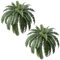 VeriNatural Farn künstlich 122cm Kunstpflanze Große - 2 Stücke Plastikpflanzen mit 33 Flexiblen Zweigen, UV-beständig - Fake Balkonpflanzen Für Tischdeko Garten Vase Hochzeit Party Dekoration,VN141