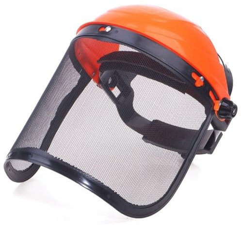 Stainless Steel Garden Grass Trimmer Safety Helmet Hat with Full Face Mesh Protective Mask for Brush Cutter Forestry Protection