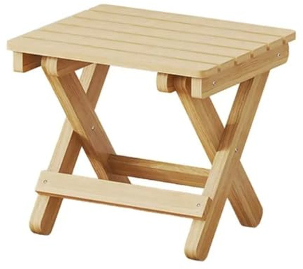 Plmvhpb Tabouret Pliant Portable en Bois, Chaise, Escabeau Pliable, Repose-Pieds Pliable pour L'Extérieur 28 X 26 X 22 cm