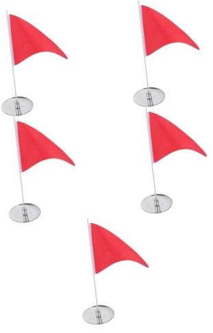 ADOCARN 5sätze Kleinset Golf-fahne Mit Edelstahl-lochbecher Und Tray Praktisches Golf-übungszubehör Für Garten Und Training Leicht Und Einfach Zu Verstauen Für Golffans