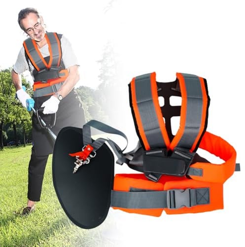 Doppel Schultergurt Tragegurt für Motorsense, Komfort Verstellbarer Schultergurt Trimmer Gurt, Doppelschultergurt Tragegurt Profi für Motorsense Rasentrimmer gurte Freischneider Gartenarbeit Zubehör