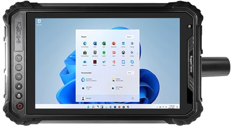 ST9-J Rugged Tablet with High Precision GPS UM960, 8 inch Windows 11 Pro Industrial Tablet Intel N5100, 8GB+256GB, IP65 Waterproof, 5000mAh, 4G LTE/WiFi/BT 4.2/NFC (with High Precision GPS)