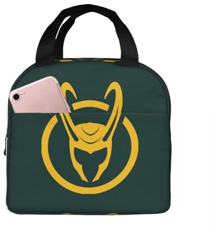 HFGAASSH Brusttasche Loki Variante Lunchtaschen Isolierte Bento Box Lunch Tote Auslaufsichere Picknicktaschen Thermotasche für Frau Student Reise Urlaub Sport Geschenke