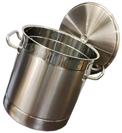 GAOAZHEN Large Stock Pot With Lid - 304 Stainless Steel Soup Pot With Lid, Stainless Steel Stock Pot, Catering Commercial/Domestic,For Gas Stove/Induction Cooker (15-80L) Stock Pot(40L)