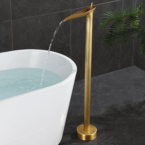 BiaoTeng Robinet de Baignoire Sur Pied Vintage Cascade Vintage eau Chaude et Froide Laiton Mitigeur Baignoire Ilot Sur Pied Antique