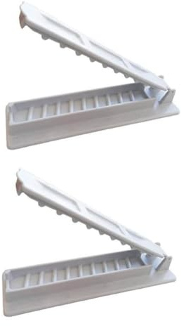 Plmvhpb 2Pcs Kebab Maker BBQ Meat Skewer Machine Reusable for Kebab Press Maker Barbecue for Kitchen Grill Parts Accessories White