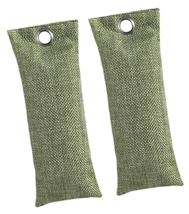 Yunmeryker 2 Stück Schuh Deo Beutel Aktivkohle Feuchtigkeitsabsorber in Atmungsaktiven Leinen Taschen Universal Odor für Sportschuhe Boxhandschuhe AUT, Grün 100g