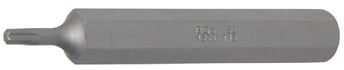 BGS 4568 | Bit | T-Profil (für Torx) T15 | Länge 75 mm | Antrieb Außensechskant 10 mm (3/8) | Chrom-Vanadium-Stahl (S2)