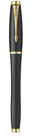 Parker Urban Black Gold Trim Medium Nib Fountain Pen - Gift Boxed
