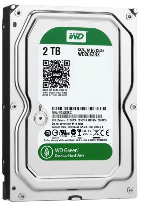 Western Digital Disque Dur 3.5 Pouces Caviar Green 2Tb IntelliPower 64Mo Sata 6Gb/s - Garantie 2 Ans
